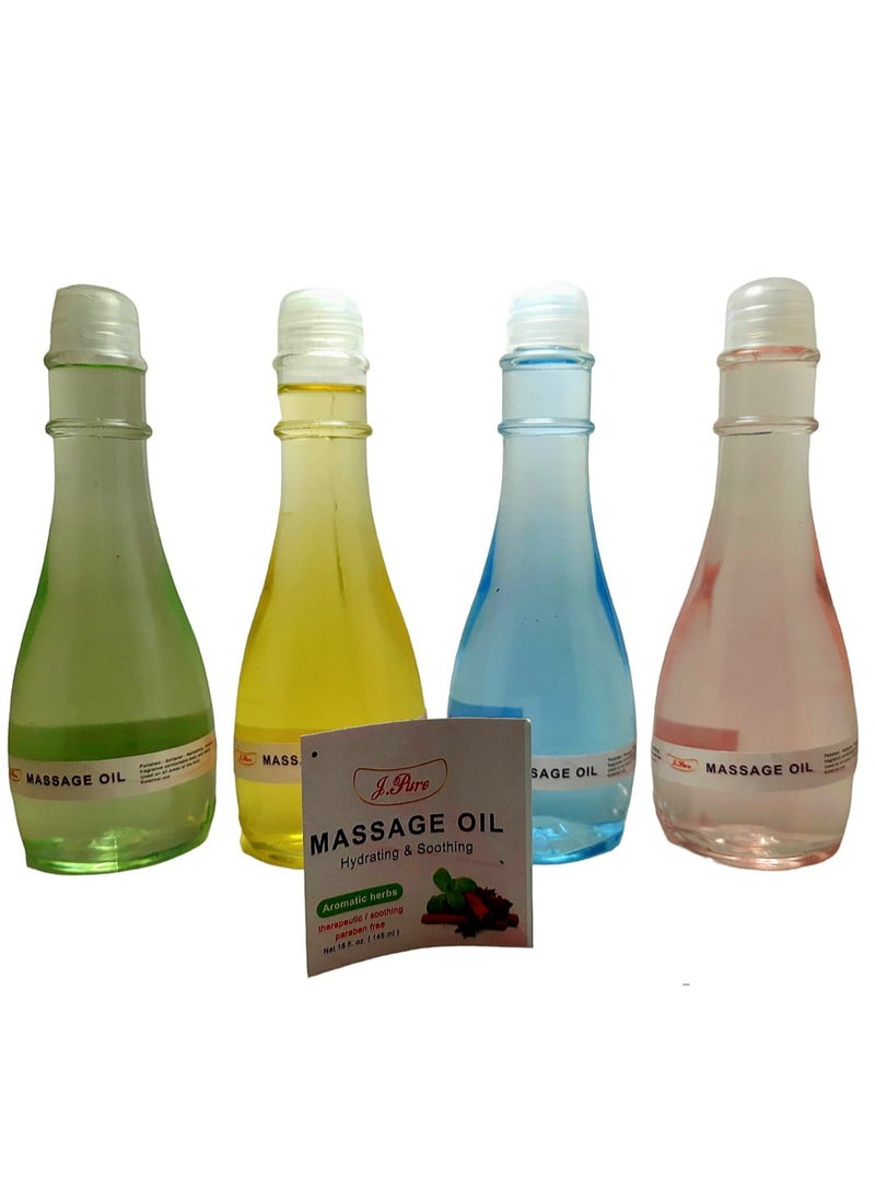 Generic 4 Pieces Massage Oil For Body Massage With Distinctive Scents  - Image 2