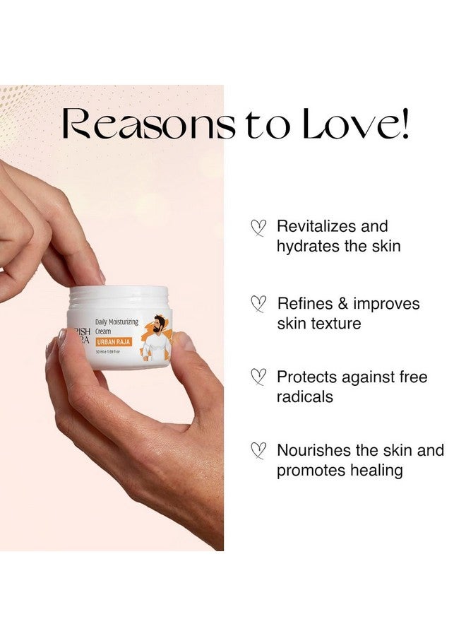 نوريش مانترا كريم الترطيب اليومي من Urban Raja | مرطب للوجه للبشرة الجافة وتقليص المسام | غني بحمض الهيالورونيك والنياسيناميد | يناسب جميع أنواع البشرة | للرجال | 50 مل - Image 3