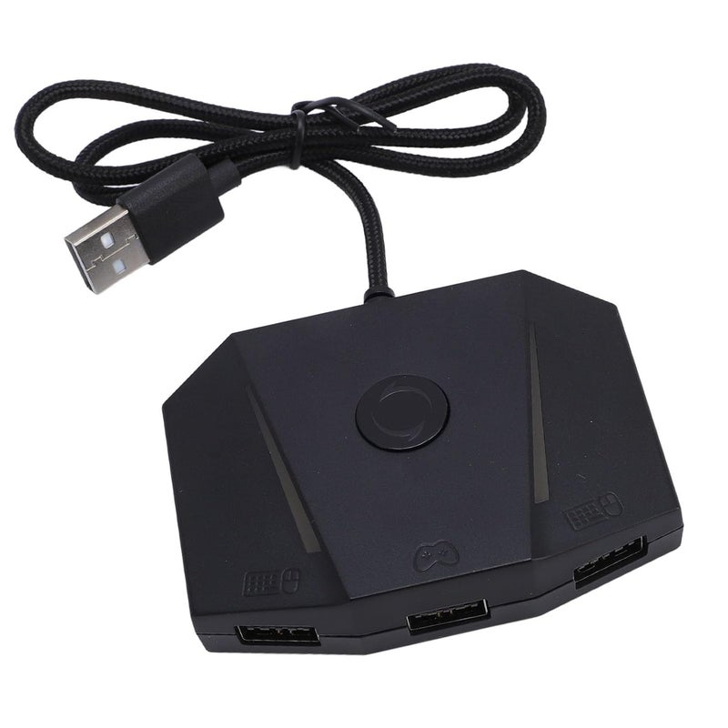 محول لوحة المفاتيح والفأرة للاستخدام في الألعاب من SENECESLI، مزود بتأثير إضاءة RGB، سهل التركيب، منفذ صوتي بحجم 3.5 مم، توافق واسع. - Image 1