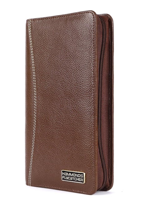 Passport Cover/Passport Holder for Men and Women - Leather Travel Accessories Document Organizer with RFID Protection - Brushwood -Multiple Cards & Passport Holder
