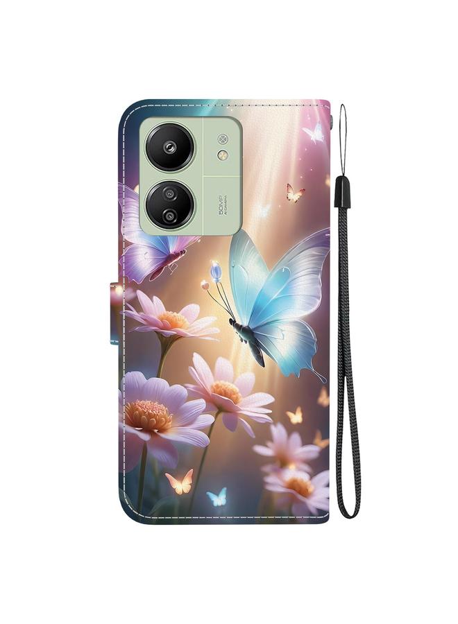 erorex Case For Redmi 13C 4G / 5G / 13R 5G Crystal Texture Colored Drawing Leather Phone Case - Image 3