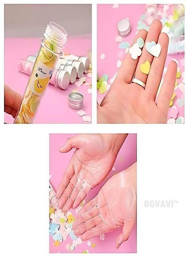 GOVAVI™ Flower Design Tube Shape Bottle Paper Soap Clean Soft Bath For Travel (Pack Of 1)(ASSORTED) (Pack of 2) - Image 5