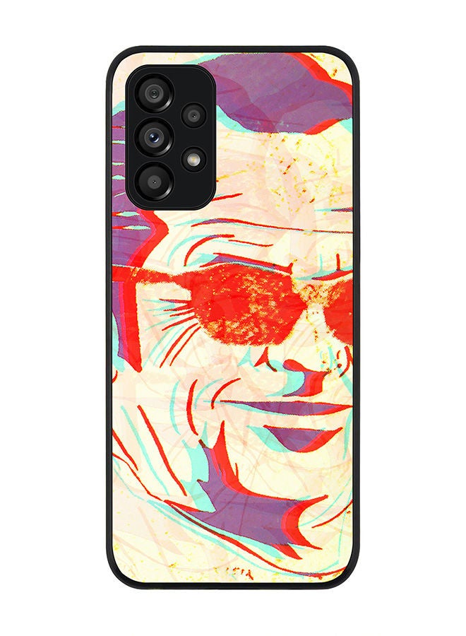 Stylizedd Rugged Black edge case for Samsung Galaxy A23 (LTE/4G) Slim fit Soft Case Flexible Rubber Edges Anti Drop TPU Gel Thin Cover - Shining Glasses - Image 1