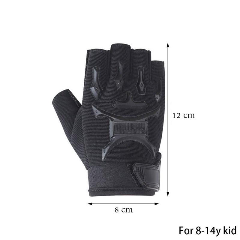 MagiDeal Children Half Finger Fingerless Short Gloves Mitt Mitten for Cycling MTB Exercise Skate Skateboard Roller Skating - Image 2