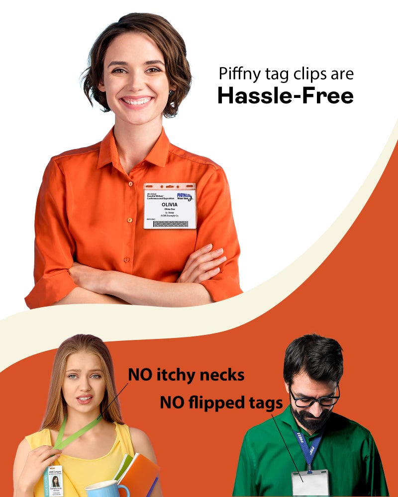 Piffny Magnetic Name Tag Holders with Strong Magnets for Securely Attaching ID Badges, Name Tags, and Accessories - 10 Pack - Image 2