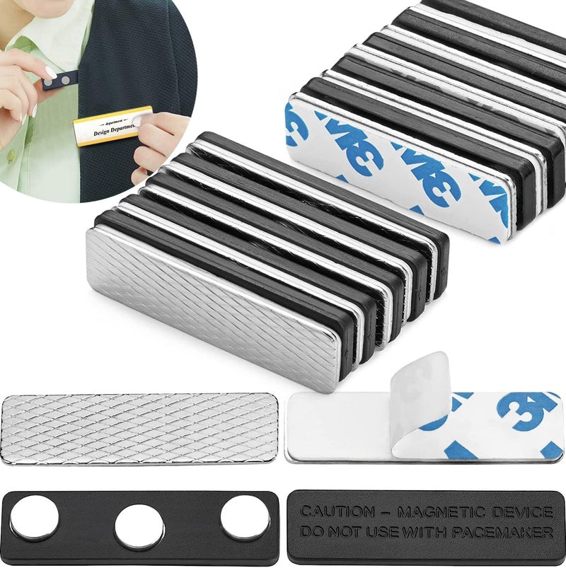 Piffny Magnetic Name Tag Holders with Strong Magnets for Securely Attaching ID Badges, Name Tags, and Accessories - 10 Pack - Image 1