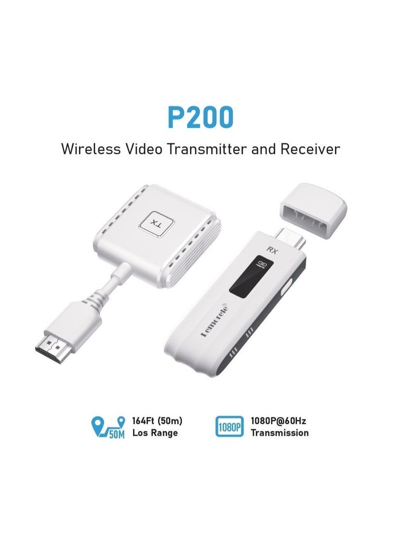 Lemorele P200 Wireless Video Transmitter and Receiver, 1080P Wireless HDMI/USB-C Kit - Image 2