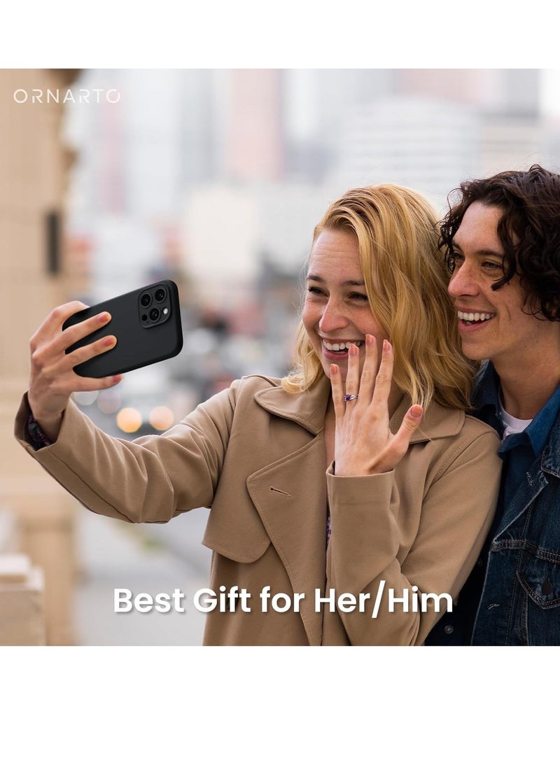 IAF Compatible with iPhone 15 Pro Max Case Shockproof with 2pcs Screen Protectors, Waterproof Liquid Silicone Rubber Full Cover Protective Case for iPhone 15 Pro Max 6.7 inch-Black - Image 4