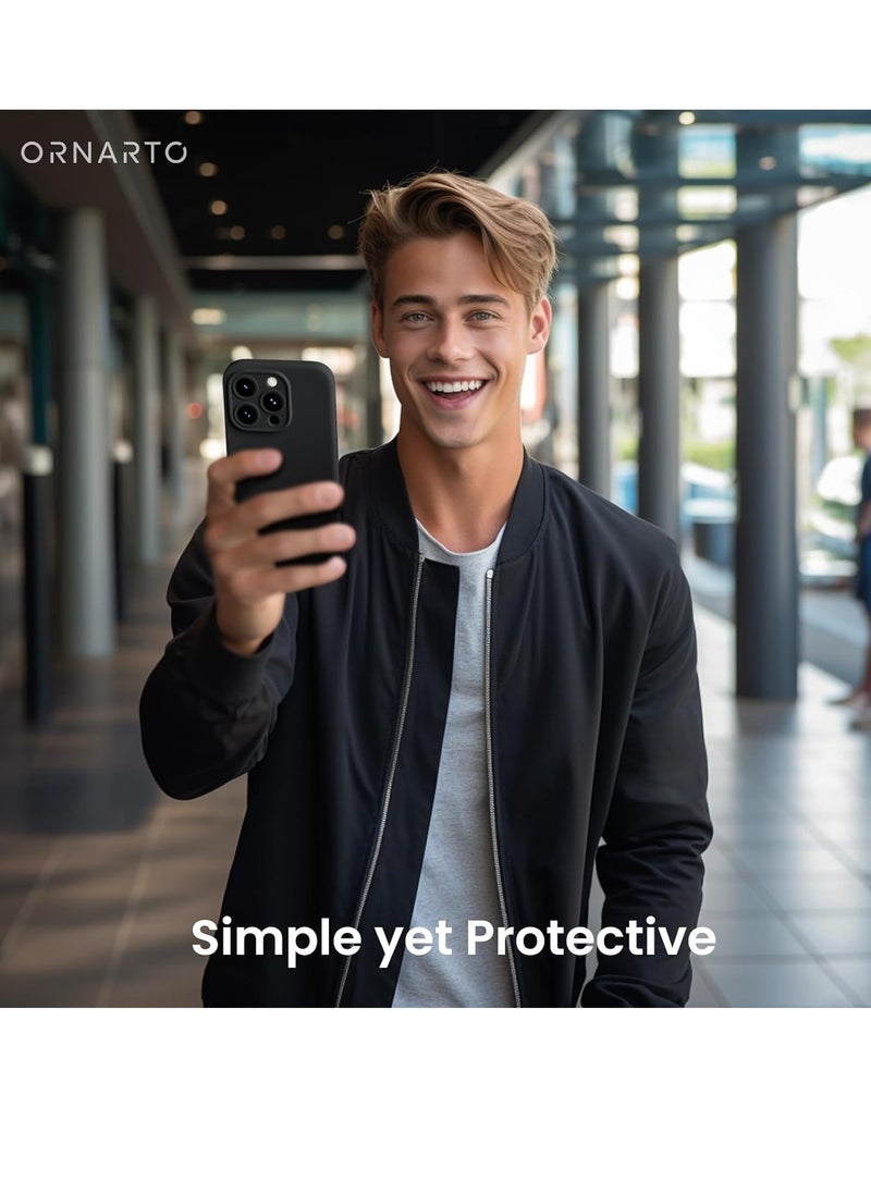 IAF Compatible with iPhone 15 Pro Max Case Shockproof with 2pcs Screen Protectors, Waterproof Liquid Silicone Rubber Full Cover Protective Case for iPhone 15 Pro Max 6.7 inch-Black - Image 5