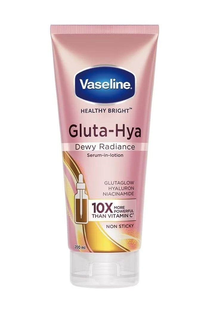 Vaseline Gluta-Hya Dewy Radiance Serum-In-Lotion | 10X Niacinamide + Hyaluron | 200ml Brightening Body Lotion - Image 1
