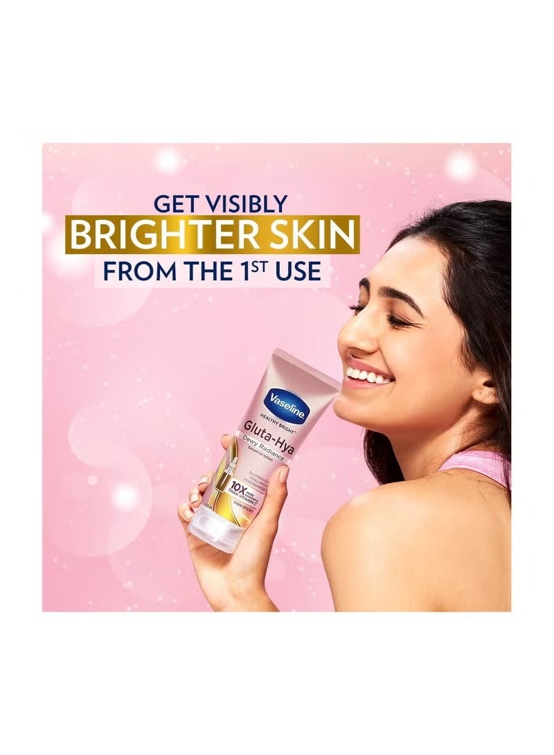 Vaseline Gluta-Hya Dewy Radiance Serum-In-Lotion | 10X Niacinamide + Hyaluron | 200ml Brightening Body Lotion - Image 2