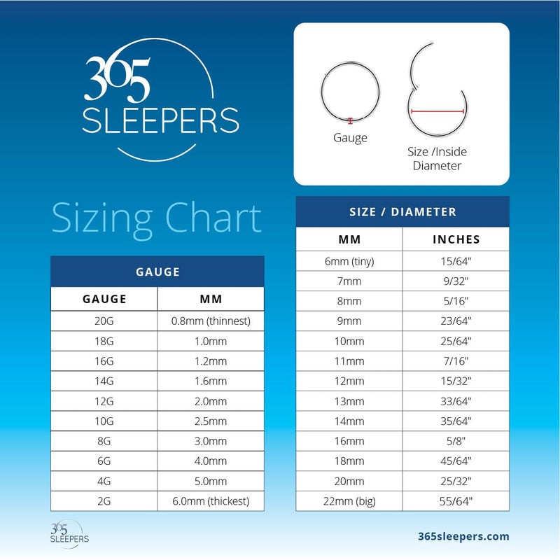 365 Sleepers (8mm) 925 Solid Sterling Silver Australian Made Hinged Sleeper Earrings Nose Lip Septum Tragus Hoop Segment Ring Nickel Free Hypoallergenic - Image 5