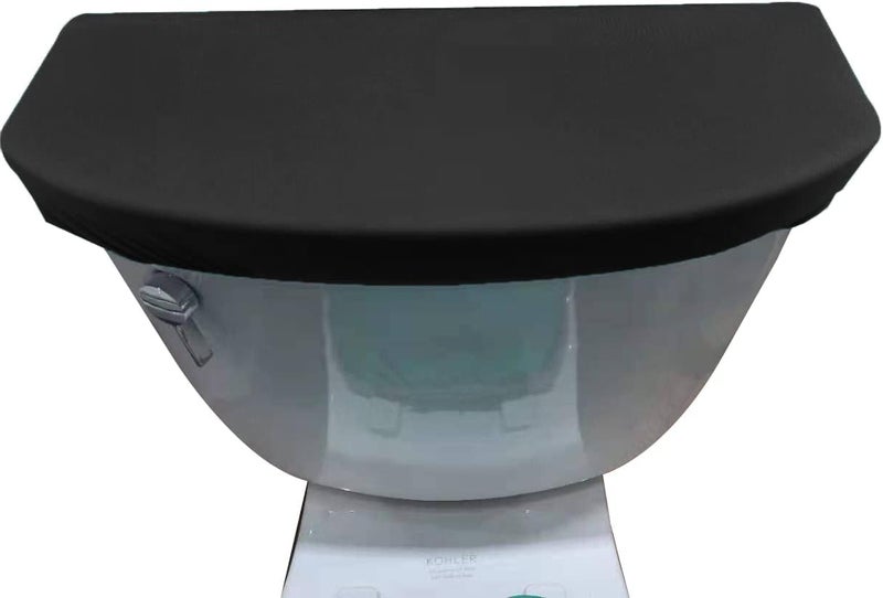 Velvet Toilet Tank Lid Cover Fabric Cover for A Lid Toilet Tank Black