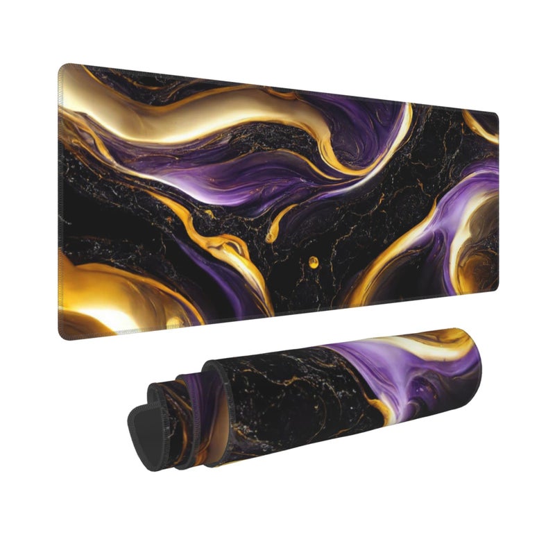 CANFLASHION Desk Pad,Office Desk Mat 31.5"Ã—11.8" Large Gaming Mouse Pad,Durable Extended Computer Mouse Pad,Waterproof Thick Big Mouse Pads with Non-Slip Rubber Base Office Home Watercolor Wild Flower - Image 1