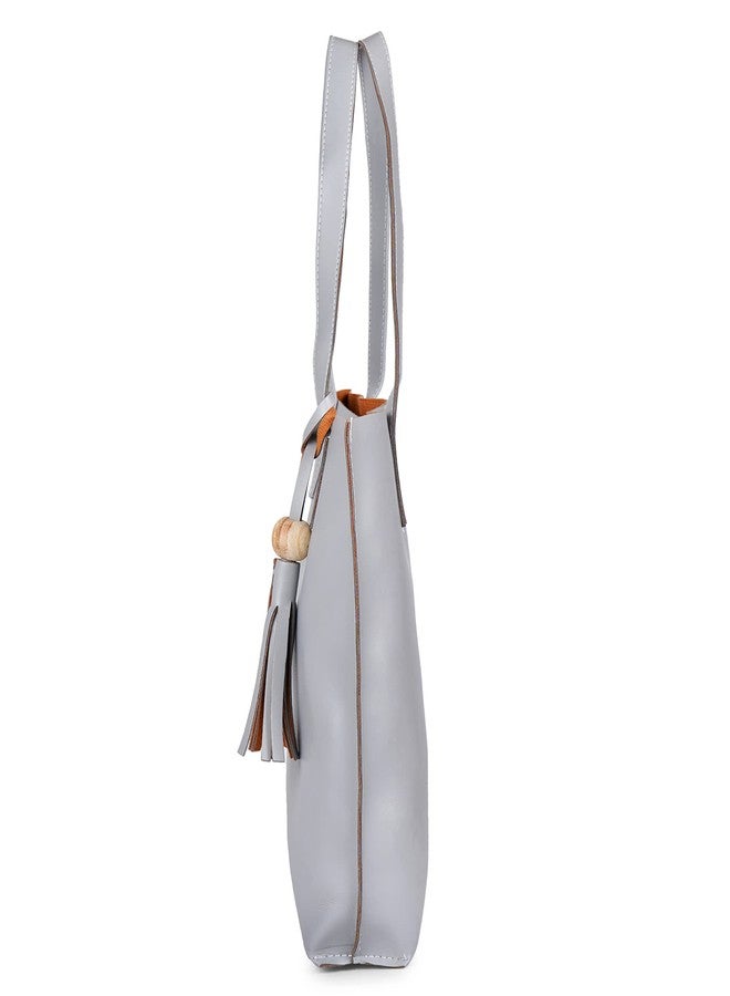 ALIZA Women Tote Bag (Grey) - Image 4