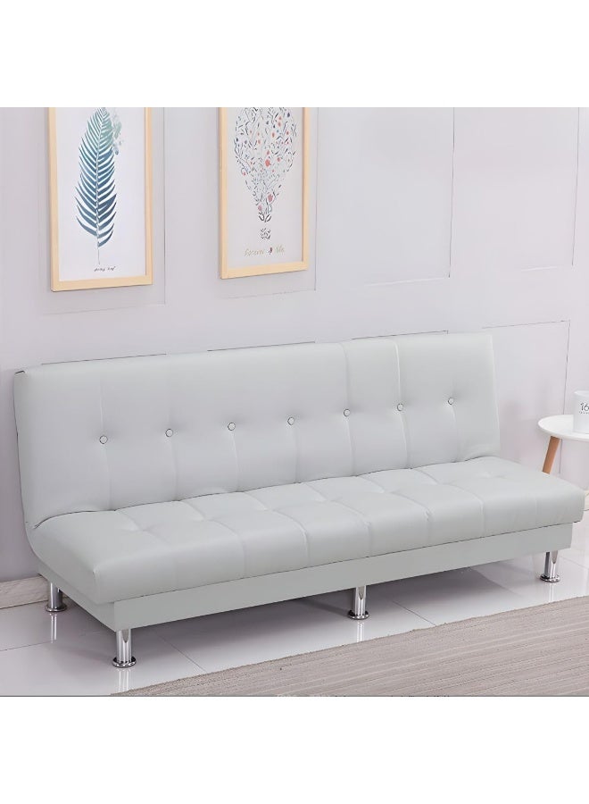 Comfyenst Tufted Armless Sofa: Ideal Comfort for Home and Apartment Living (Light Grey)