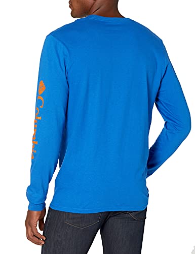 Columbia Mens Long Sleeve Tee Shirt Columbia Outdoors Fishing Camping Hiking T Shirt Vivid Blue with Solarize Large US - Image 3