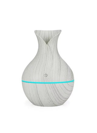 Vase White Wood Grain