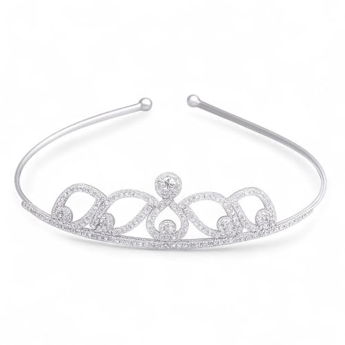 Accessher Gold Plated Sparking Rhinestones Embellished Contemporary Style Hair Accessories, Hair Band Crown, and Hair Tiara for Women and Girls Pack of 1 - Image 1