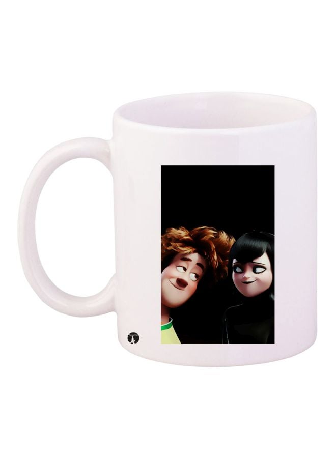 RYN Anime Printed Coffee Mug White/Black/Brown 11ounce