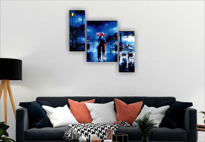 SAF paintings 6MM Couple Abstract Set of 3 Panel Painting(SANFJM1200) SAFJM1200 - Image 2