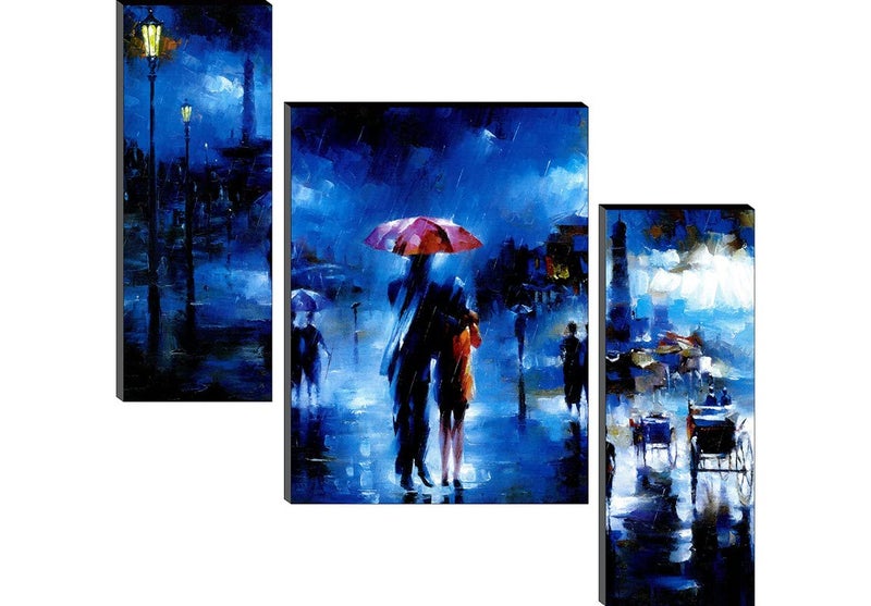 SAF paintings 6MM Couple Abstract Set of 3 Panel Painting(SANFJM1200) SAFJM1200 - Image 1