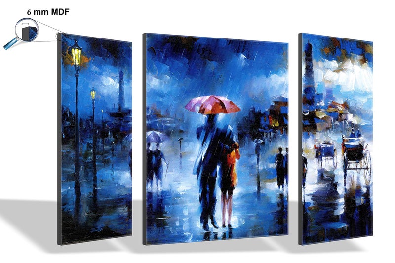 SAF paintings 6MM Couple Abstract Set of 3 Panel Painting(SANFJM1200) SAFJM1200 - Image 5