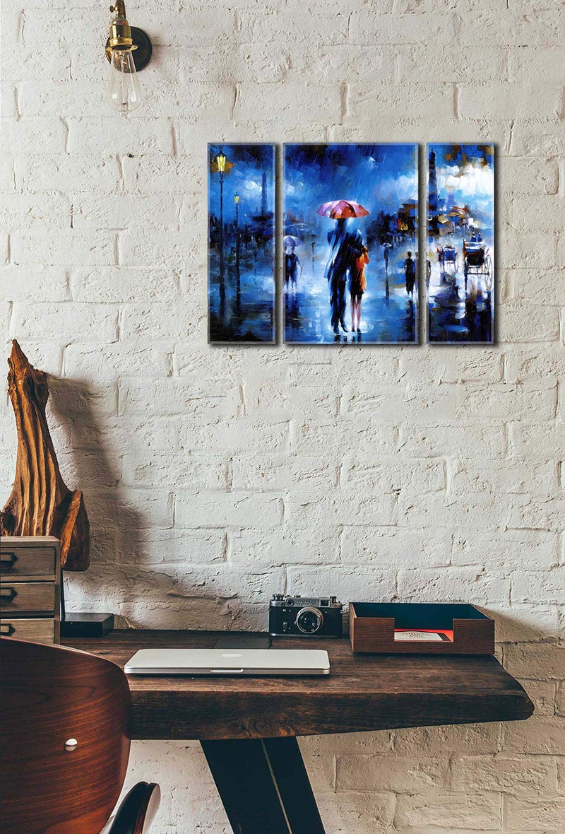 SAF paintings 6MM Couple Abstract Set of 3 Panel Painting(SANFJM1200) SAFJM1200 - Image 4