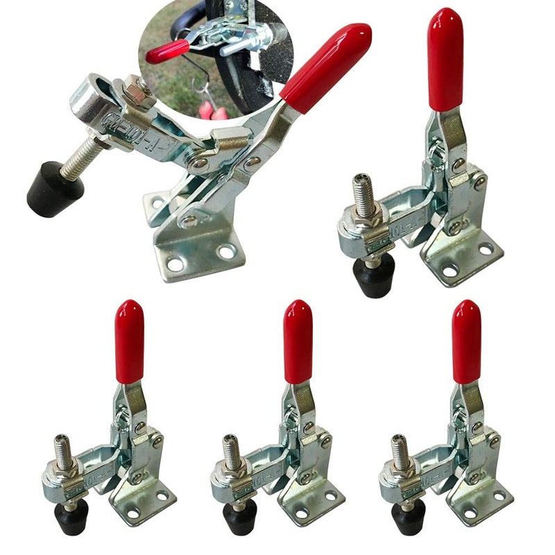MIKMAYTOO Toggle Clamps Vertical 50Kg 110Lbs Holding capacity force Quick Release Heavy Duty Toggle Clamp Tool 101A5PACK