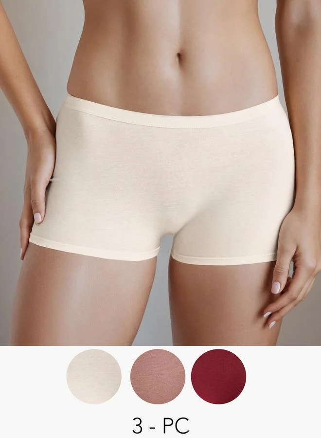 Set of 3 - Boyshorts with Elasticated Waist