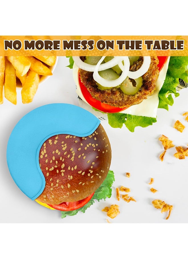 4Pcs Retractable Burger Fixed Box， Adjustable Hamburger Holders， Reusable Washable Retractable Hamburger Clip Silicone Rack Holder Burger Box ，for Burger Lovers Adults and Children - Image 5