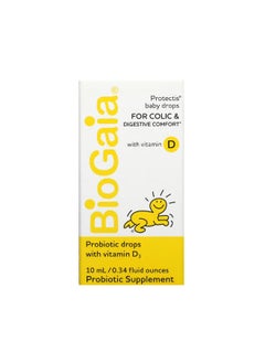 BioGaia Protectis Baby Drops For Colic  Digestive Comfort with Vitamin D 0.34 fl oz 10 ml  - Image 1