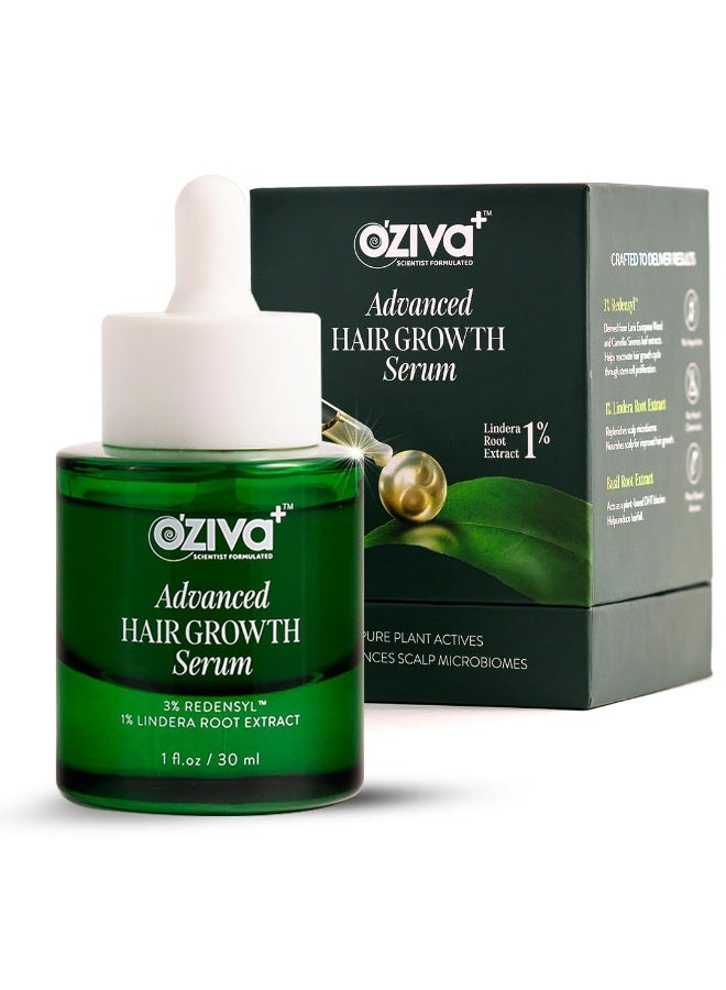 أوزيفا سيروم أوزيفا+ المتطور لنمو الشعر، مع ٣٪ ريدنسيل و١٪ مستخلص جذر لينديرا | يوازن ميكروبيوم فروة الرأس وينشط نمو الشعر | تركيبة علمية من مكونات نباتية نقية | بدون آثار جانبية | ٣٠ مل - Image 1