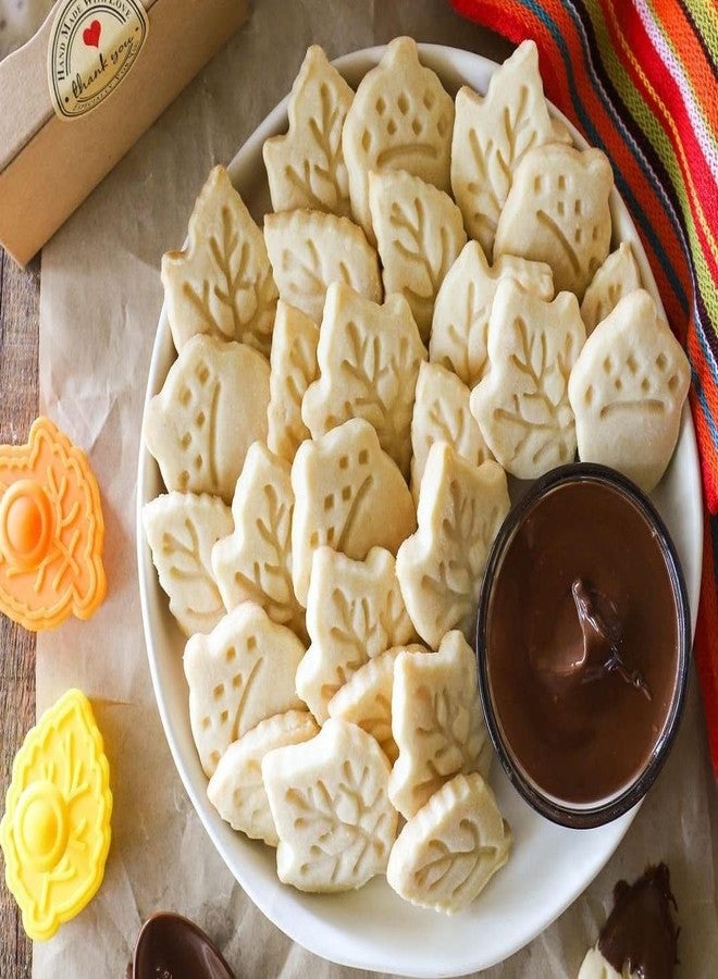 Talisman Designs Plunger Style Pie Crust Cutters, Fall Design, 4-Piece Set - Image 3