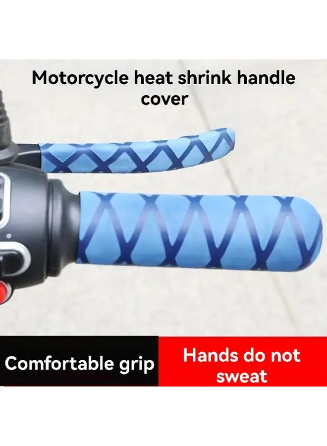 Green Heat Shrink Motorcycle Handlebar Cover Non Slip Sweat Absorbent Cold Proof - Image 2
