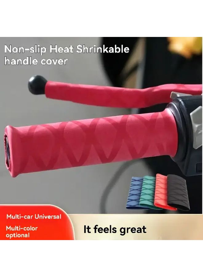 Green Heat Shrink Motorcycle Handlebar Cover Non Slip Sweat Absorbent Cold Proof - Image 1