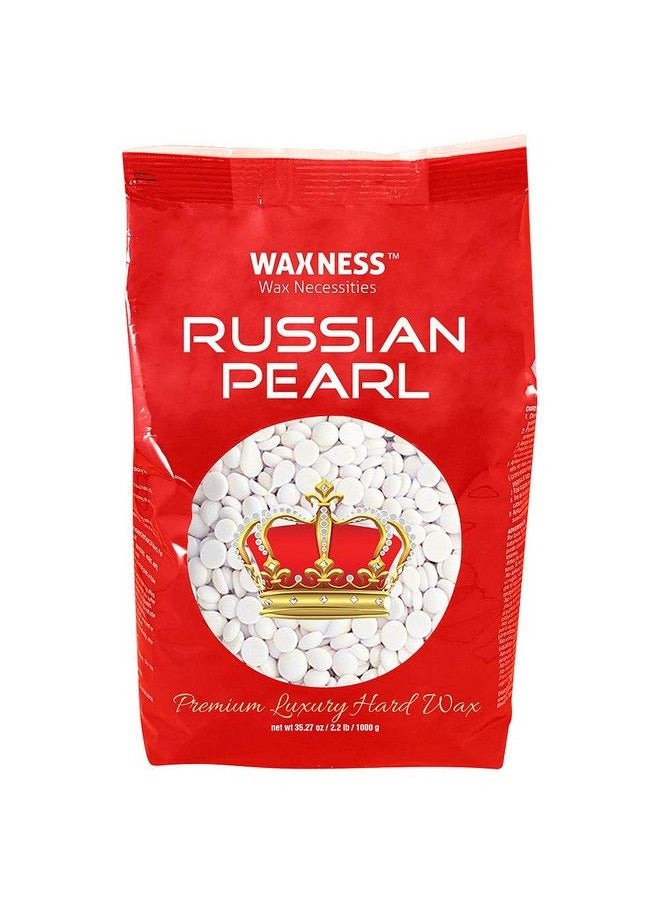 wax necessities - Waxness Polymer Blend Premium Luxury Hard Wax Beads Russian Pearl 2.2 Lb 1 Kg - Image 1
