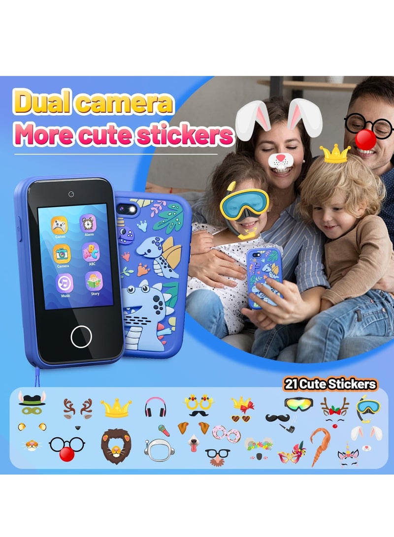 Kids Smart Phone Toys for Girls Boys Ages 3-7, Toddler Learning Phone with Dual Camera, Educational Games, MP3 Music Player, Includes 8GB SD Card, Birthday Gifts - Image 2
