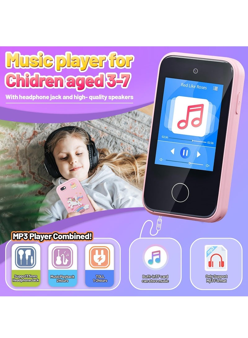 Kids Smart Phone Toys for Girls Boys Ages 3-7, Toddler Learning Phone with Dual Camera, Educational Games, MP3 Music Player, Includes 8GB SD Card, Birthday Gifts - Image 3