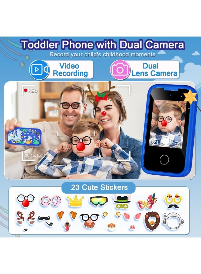 EVEREEN Kids Smart Phone Toys for Girls Boys Ages 3-7, Dual Camera, Educational Games, MP3 Music Player, Includes 8GB SD Card, Perfect Birthday Gifts - Image 3