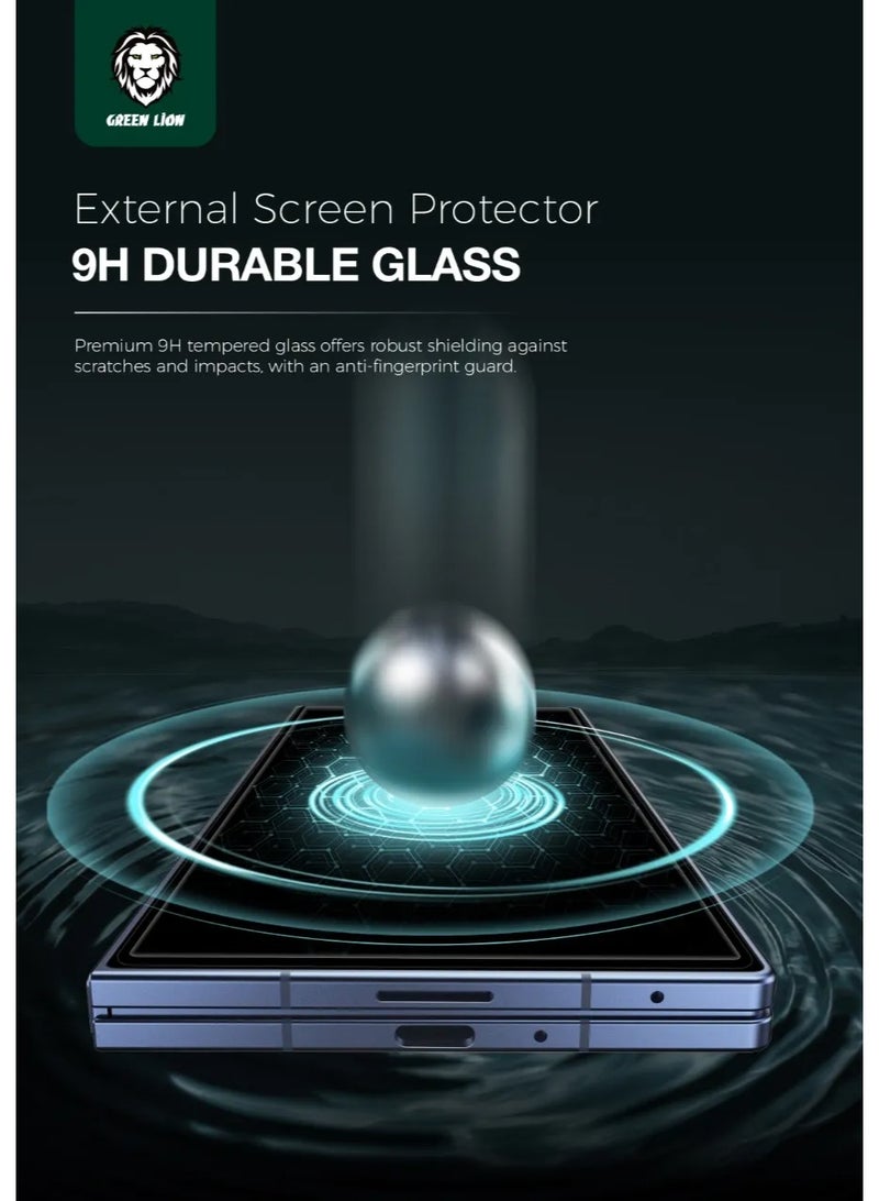 GREEN LION Fold Protection Pack Privacy for Samsung Z Fold 7 / Flexible Film / Anti-Peering / Ultra-Thin / Full Body Privacy Protection / Scratch-Resistant / Lightweight / Durable / Clear Fold Case - Black - Image 5