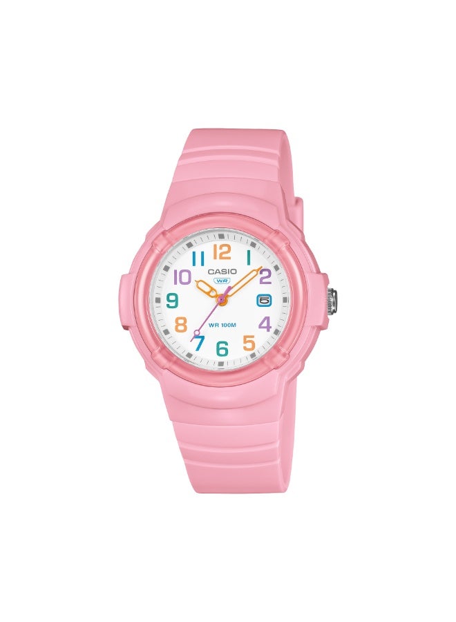 CASIO ساعة عرض تناظرية بحزام ريزين LX-800H-4AV للفتيات-40.9 × 34.7 × 12 مم