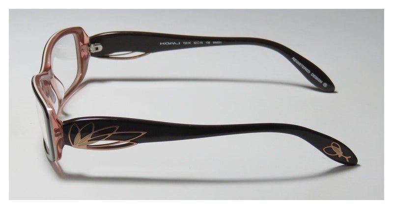 Koali 7201k For Ladies/Women Full-Rim Shape Light Weight Color Combination Eyeglasses/Glasses (size: 52-15-135, color: Brown) - Image 4