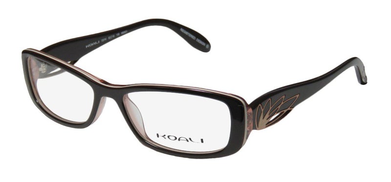 Koali 7201k For Ladies/Women Full-Rim Shape Light Weight Color Combination Eyeglasses/Glasses (size: 52-15-135, color: Brown) - Image 1
