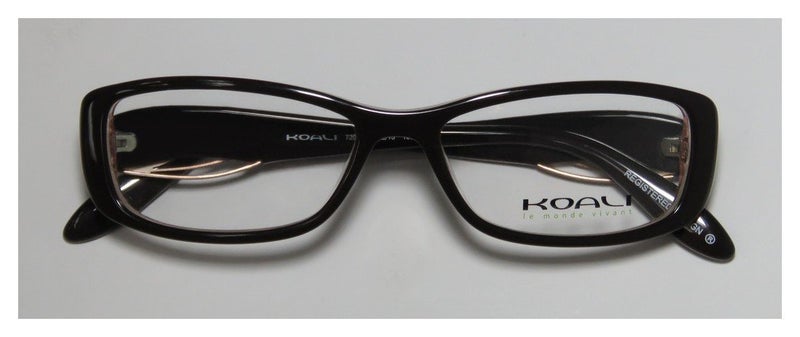 Koali 7201k For Ladies/Women Full-Rim Shape Light Weight Color Combination Eyeglasses/Glasses (size: 52-15-135, color: Brown) - Image 2