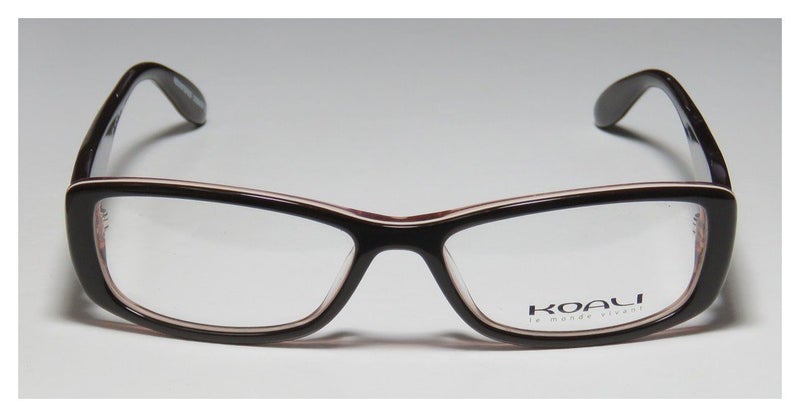 Koali 7201k For Ladies/Women Full-Rim Shape Light Weight Color Combination Eyeglasses/Glasses (size: 52-15-135, color: Brown) - Image 3