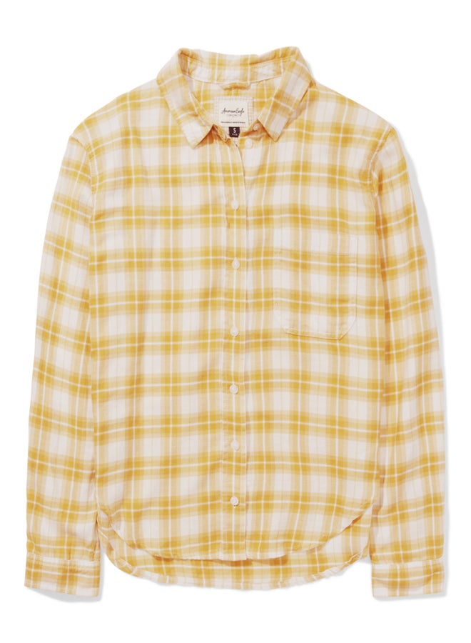 American Eagle AE Long-Sleeve Button-Up Shirt - Image 1