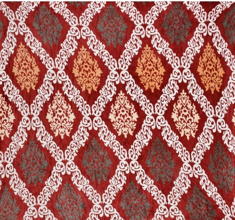 Temoli® King Size Warm Velvet Flannel Flat Bedsheet with 2 Pillow Covers (90x100 Inch) – Soft & Cozy Winter Double Bed Sheet | Zig-Zag Red Design - Image 3