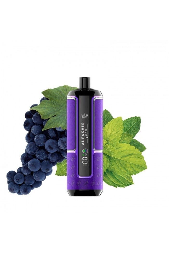 AL FAKHER Crown Bar HyperMax 15K - Grape Mint Disposible Vape NC-6mg - Image 1