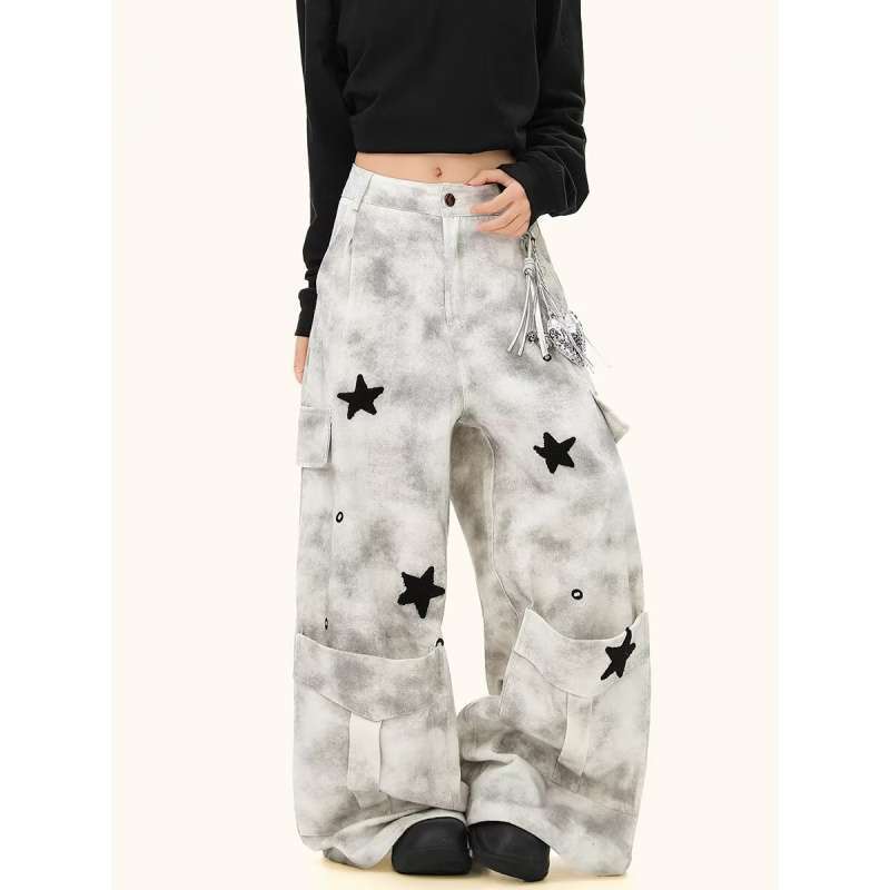Unisex Classic Denim Jeans Loose Fit Daily Outdoor Wear - Image 3
